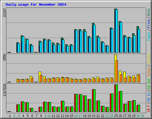 Daily usage for November 2024