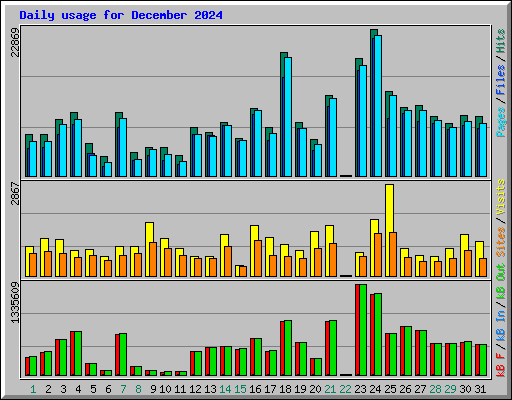 Daily usage for December 2024