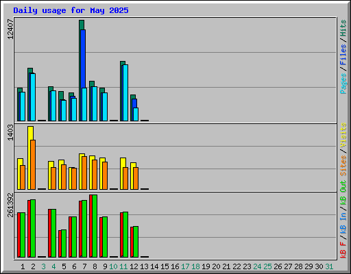 Daily usage for May 2025