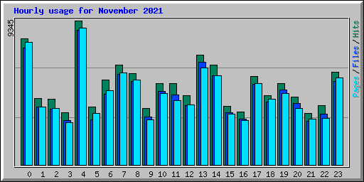 Hourly usage for November 2021