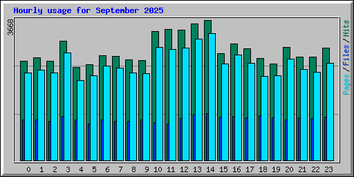 Hourly usage for September 2025