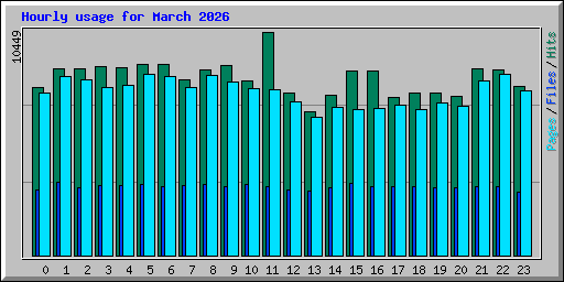 Hourly usage for March 2026