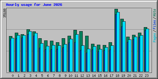 Hourly usage for June 2026