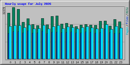 Hourly usage for July 2026